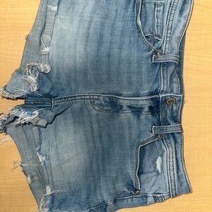 Eunina Blue Distressed Jean Shorts